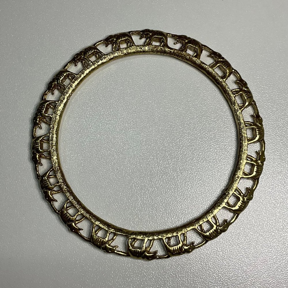 Bangle Bracelet with Elephants